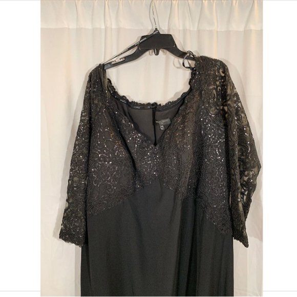 NEW $508 Tadashi Shoji Allyson Off Shoulder‎ Evening Gown [ PLUS Size 24Q 24W ] - Picture 6 of 11